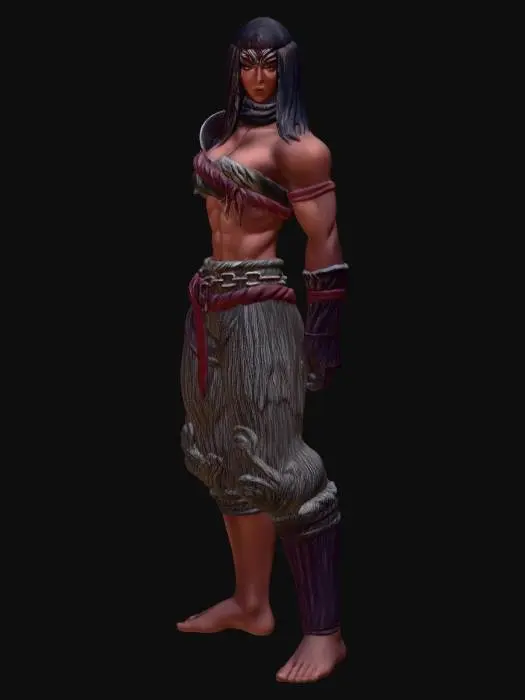 3D model for Veiled Warrior