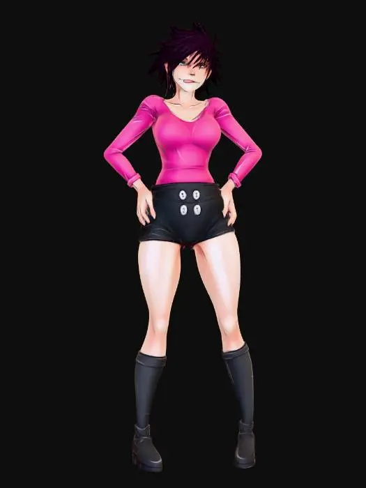 3D model for Spiky Rebel in Pink