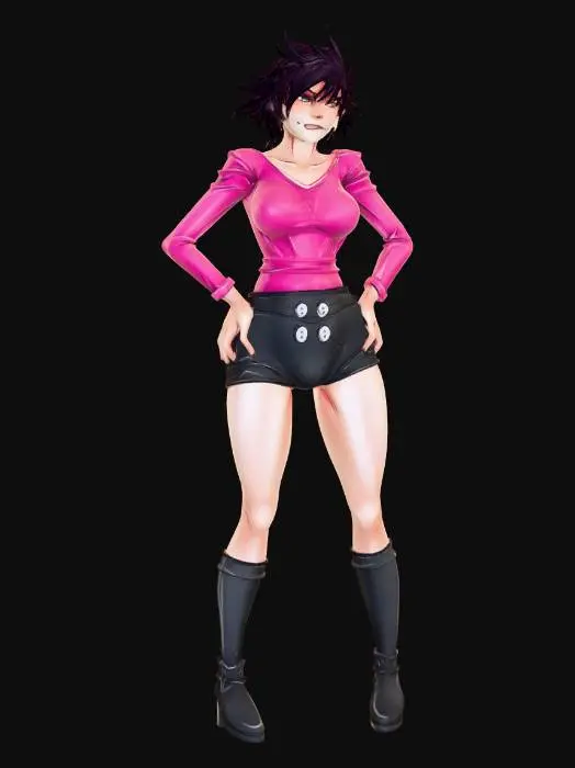 3D model for Spiky Rebel in Pink
