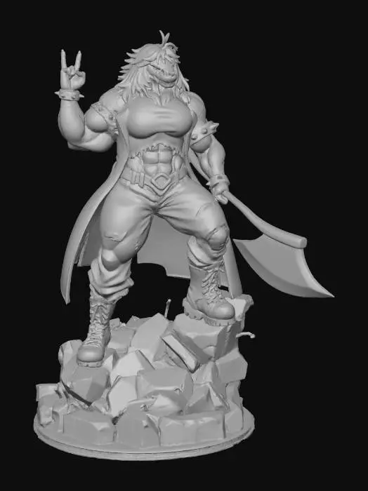 3D model for Rockstar Reptilian Warrior