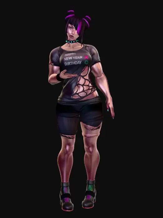 3D model for Happy New Year Birthday Juri han in tight pants