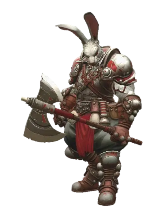 Iron Hare 3D model, vytvořený pomocí AI