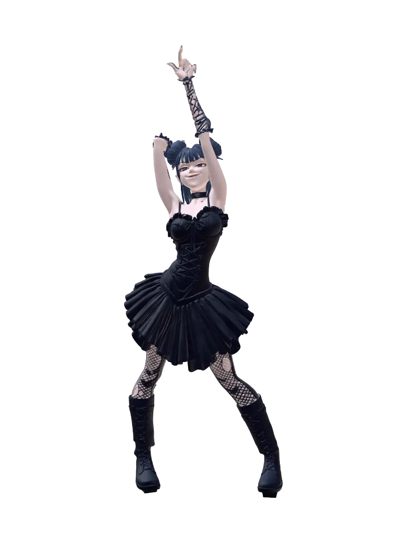 Mandy - Dance Idol - Spotlight 3D model, vytvořený pomocí AI