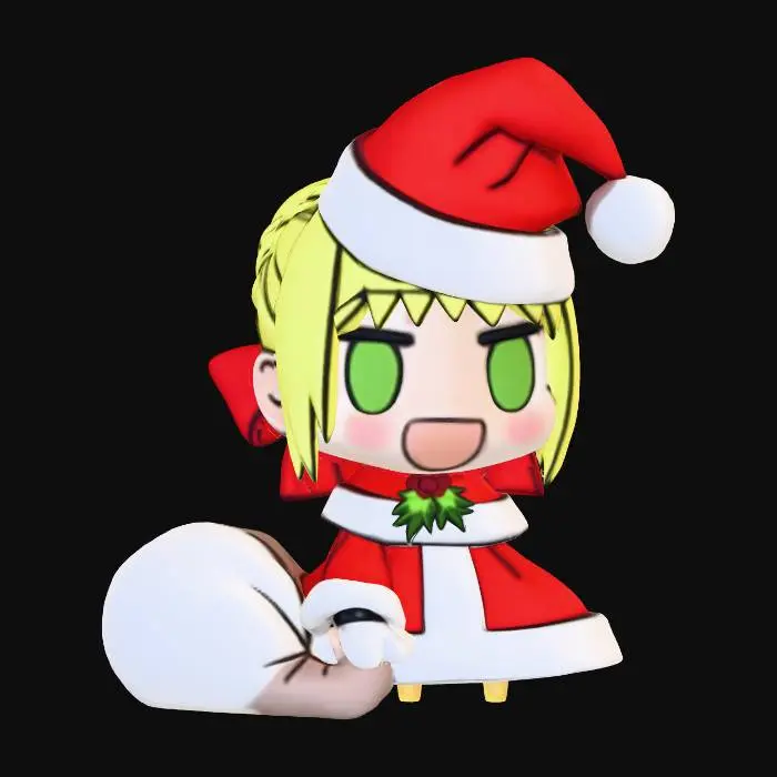 3D model for Santa Chibi Character meme, #Christmas2025#