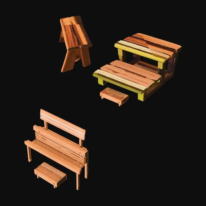 3D model for Sauna Benches Collection