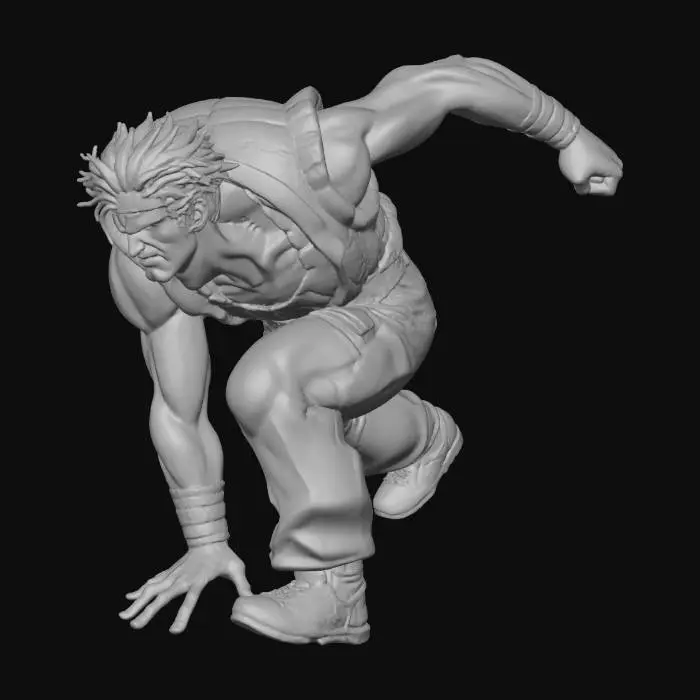 3D model for Determined Fighter
