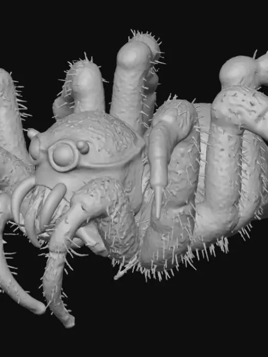 3D model for Vampire Spider in the Haunted Castle

Description:
Inside a miniature haunted castle, a vampire spider perches on a gothic stone wall, its blood-red eyes glowing under flickering candlelight. The creature’s fangs glisten like silver, and its dark velvet body is covered with fine web strands that shimmer in the dim light. Around it, tiny gothic arches, cobwebs, and dripping wax candles create a spooky diorama feel. A full moon glows faintly through the castle’s broken windows, casting eerie shadows that make the scene feel alive. A perfect Halloween maquette blending elegance and terror.

Style: gothic realism, miniature scale, cinematic lighting, eerie Halloween tone.
, #Halloween2025