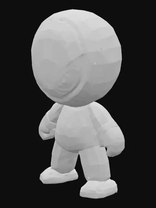 3D model for 蜘蛛侠。肌肉发达的身材。Q版画风。比例匀称。细节丰富。风格独特。墙壁和特征厚度至少 2 毫米。加粗的凹陷特征，深度至少 2 毫米。线条清晰锐利。浮雕特征高出表面至少 2 毫米。A-pose.。