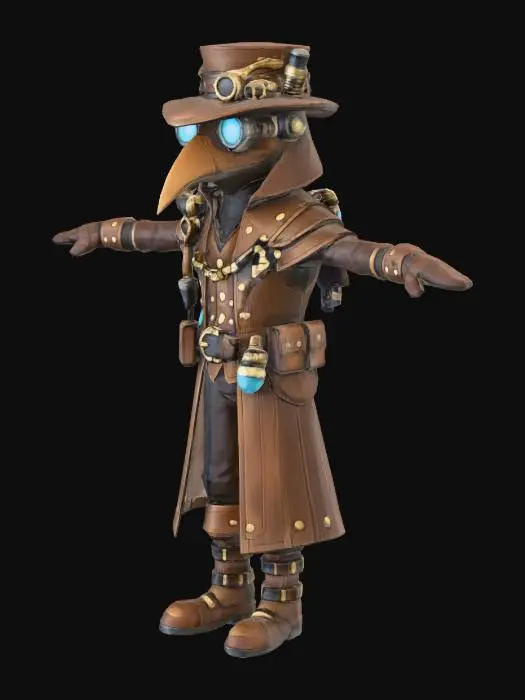 3D model for Steampunk Plague Doctor