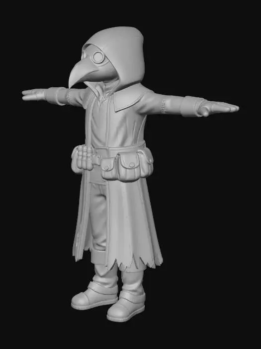 3D model for Plague Doctor Figure