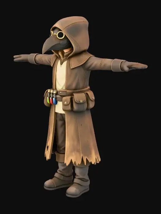 3D model for Plague Doctor Figure