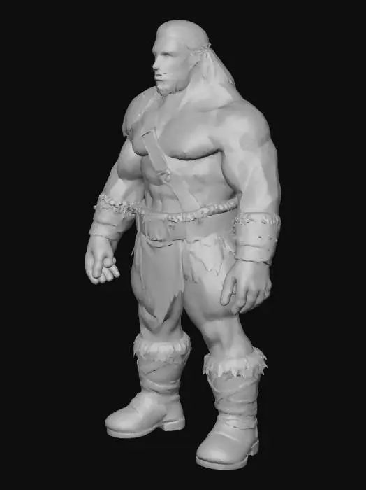 3D model for Barbarian Warrior