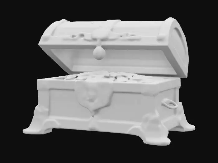 3D model for Beautiful whimsical treasure chests, wooden and iron 
