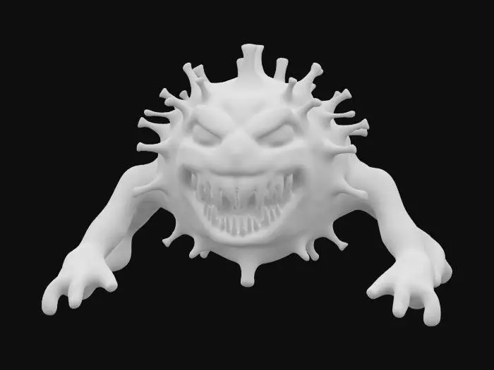 3D model for Highly Detailed,  COVID monster  