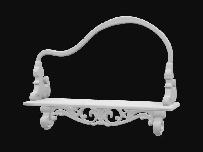 3D model for Wooden shelf , Wood, Ultra Realistic, Carved lots of woodgrains 