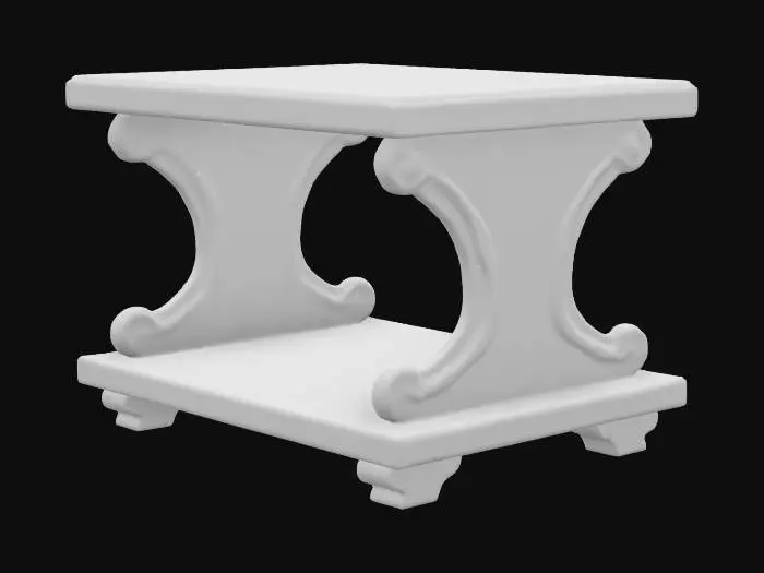 3D model for Wooden shelf , Wood, Ultra Realistic, Carved lots of woodgrains 