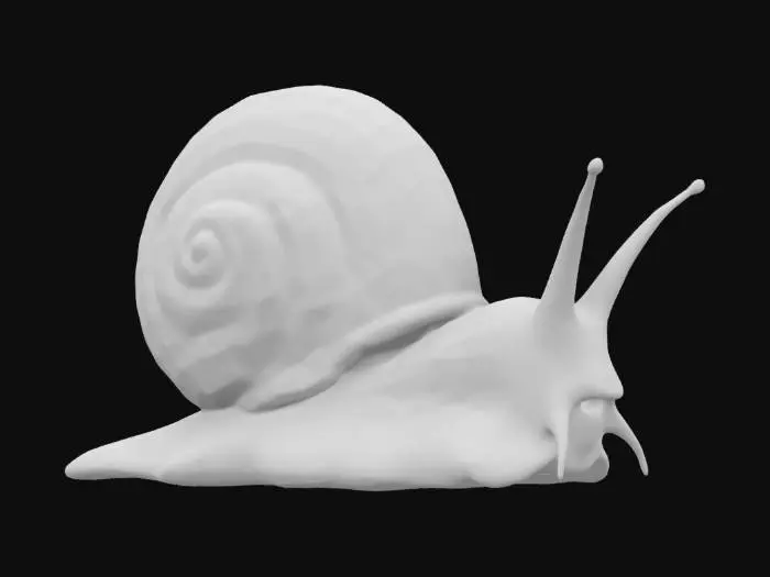3D model for highly detailed snail with a perfect shell 4k detail, #game figure#,  
