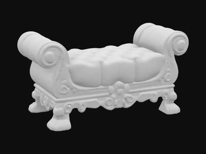 3D model for A beautiful, Gemstone, Marble, Stone, Wood, ,  foot rest, Highly Detailed, Polished fit for a queen 