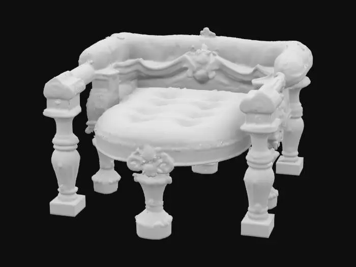 3D model for A beautiful, Gemstone, Marble, Stone, Wood, ,  foot rest, Highly Detailed, Polished fit for a queen 