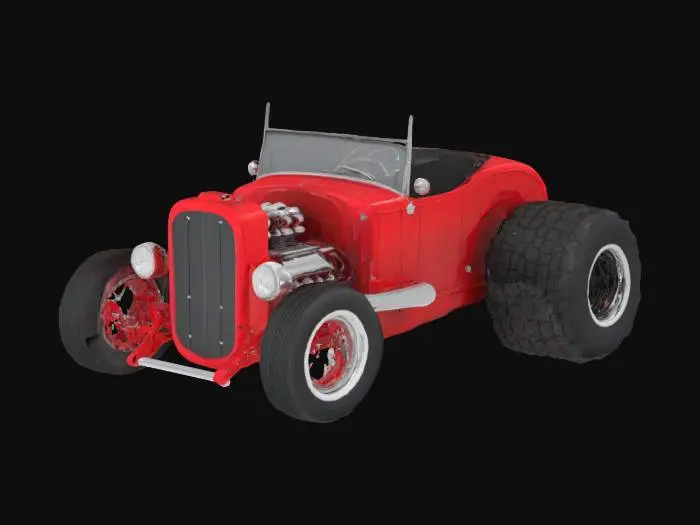 3D model for hot rod roadster huge rear tires small front tires, SPEED!!!!