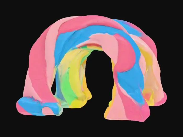 3D model for [Utah] arches, made out of bubble gum colorful and chewed  #AroundTheWorld#