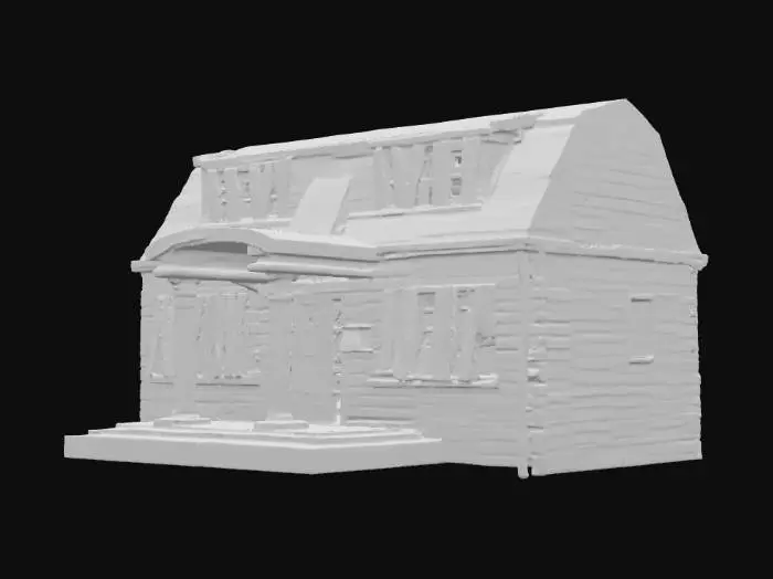3D model for Colonial Facade Render