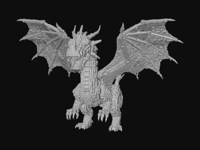 3D model for A detailed dragon made from LEGOs