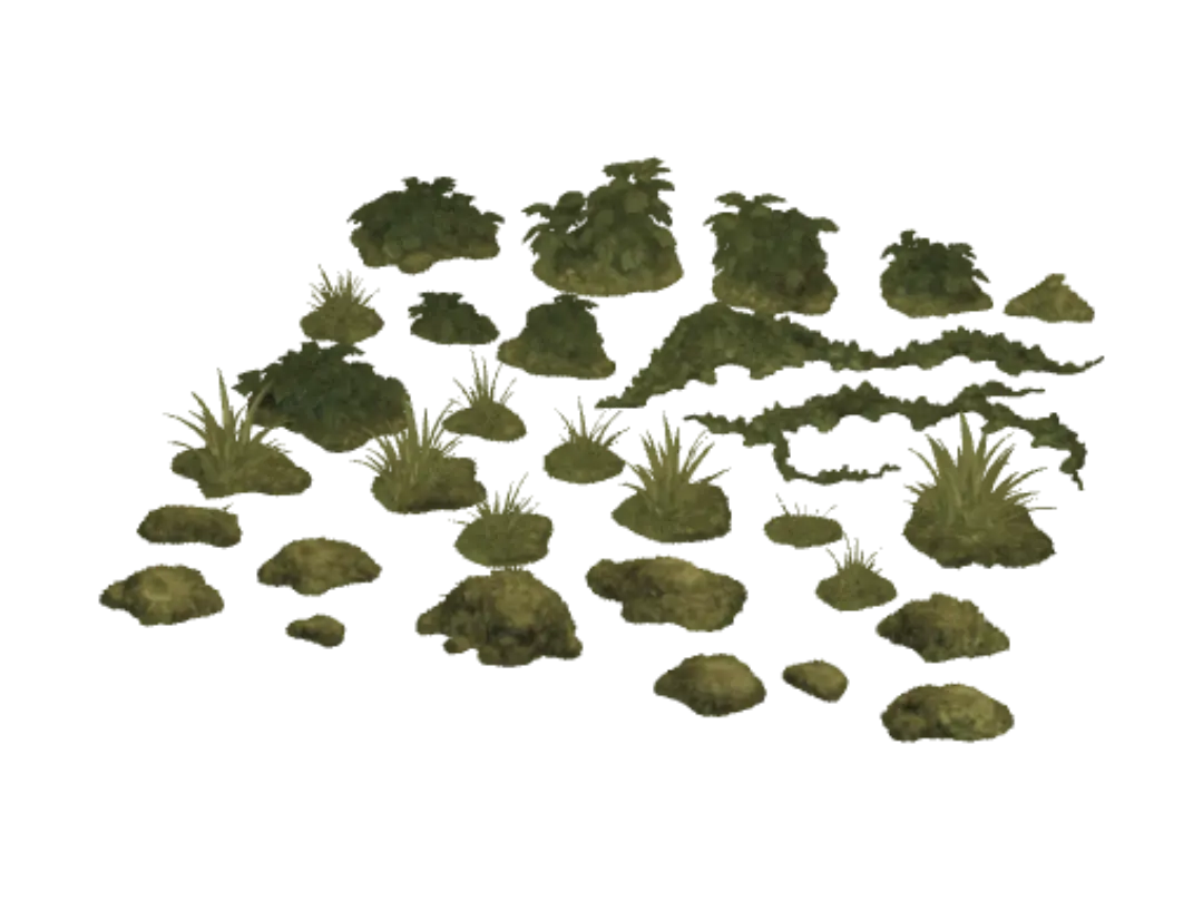Diorama Foliage Accents - Ivy 3D model, vytvořený pomocí AI