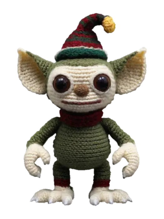 Gremlin Made Out Of Yarn Crocheted 由 3DMinisByChad 创建 — 使用 Meshy AI 3D 生成器制作,免费下载 FBX OBJ GLB STL
