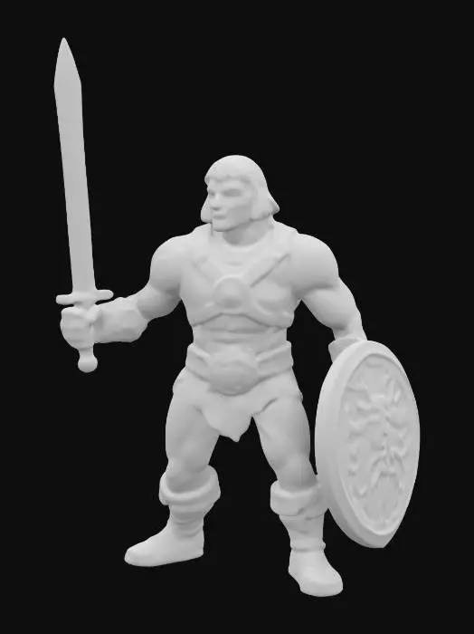 3D model for He-man, toy action figure Vintage, Highly Detailed, A-pose, #ChristmasAdventure#