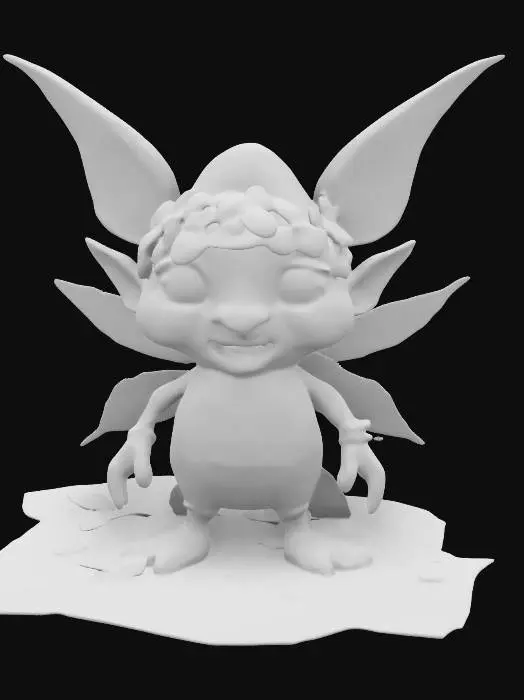3D model for An imp a leaf imp but instead of leaves for ears pine cones, #ChristmasAdventure#