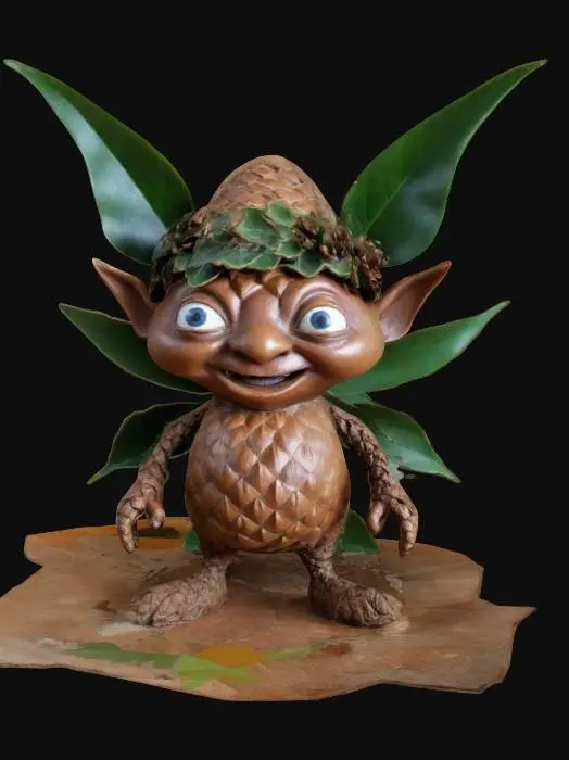 3D model for An imp a leaf imp but instead of leaves for ears pine cones, #ChristmasAdventure#