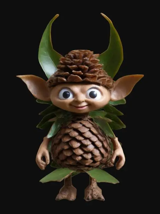 3D model for An imp a leaf imp but instead of leaves for ears pine cones, #ChristmasAdventure#