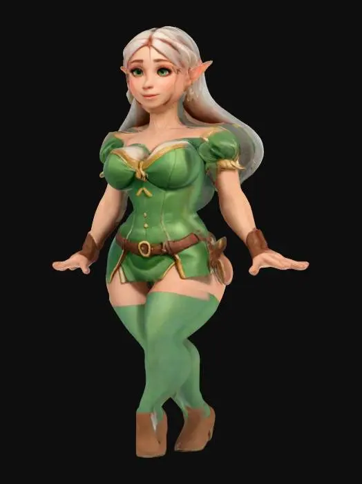 3D model for Enchanted Elven Library