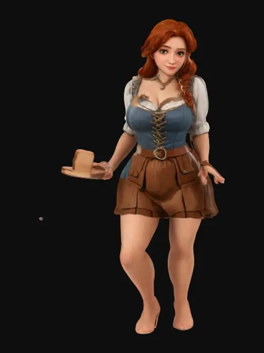 3D model for Tavern Maiden
