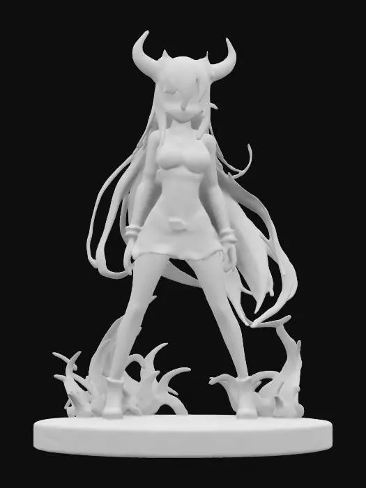 3D model for Fiery Demoness Statue