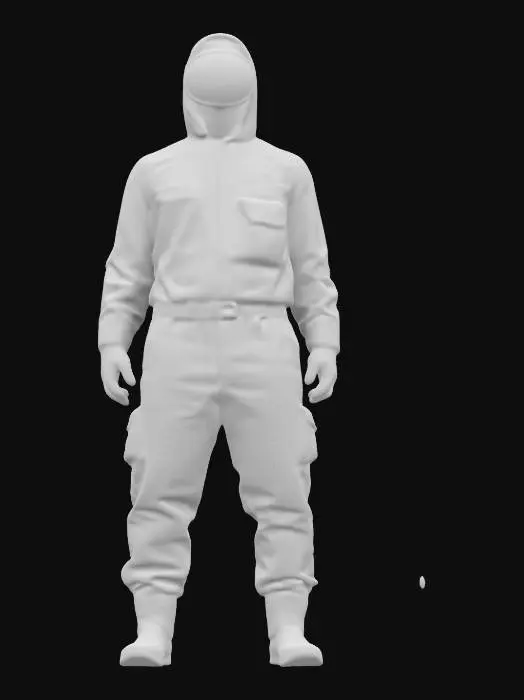 3D model for Guard in Red Suit