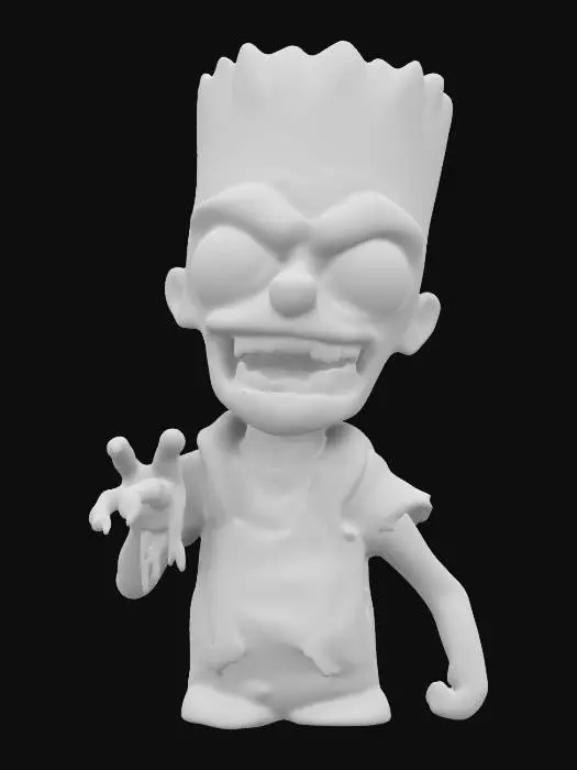 3D model for Evil zombie Realistic bart Simpson ultra realistic 