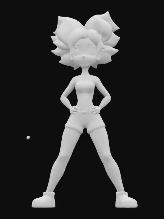3D model for Highly Detailed,  Bulma , A-pose, full body beautiful  