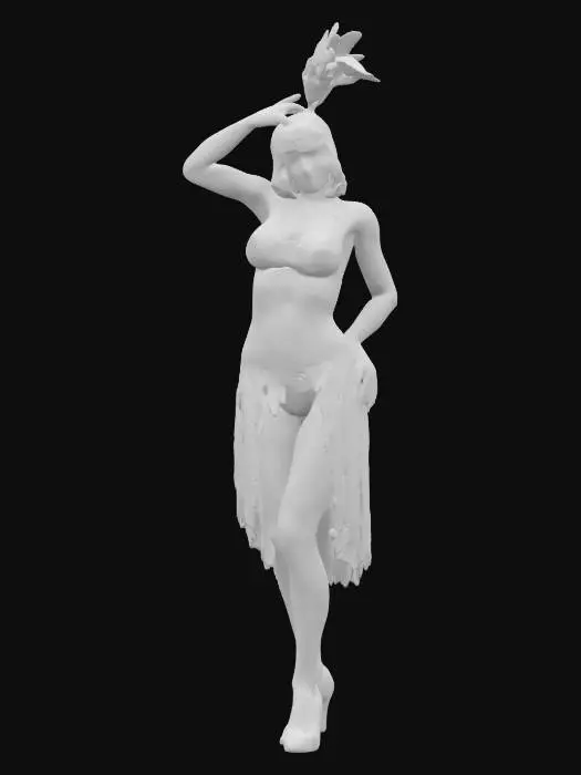 3D model for 1920 gorgeous burlesque dancer