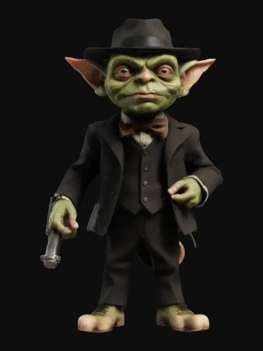 3D model for 1930's goblin gangster  