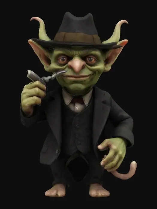 3D model for 1930's goblin gangster  