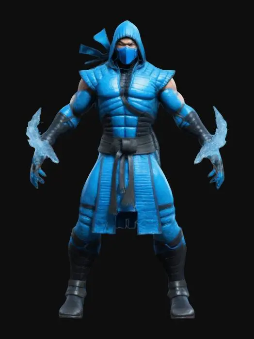 3D model for Highly Detailed,  sub-zero , Full Body, Battle Pose