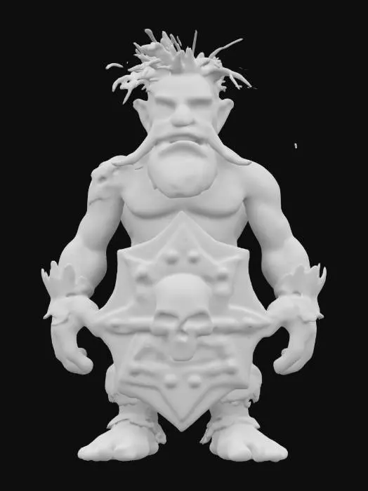 3D model for with grotesque caricatures,  A Ed "big daddy" Roth style, barbarian 