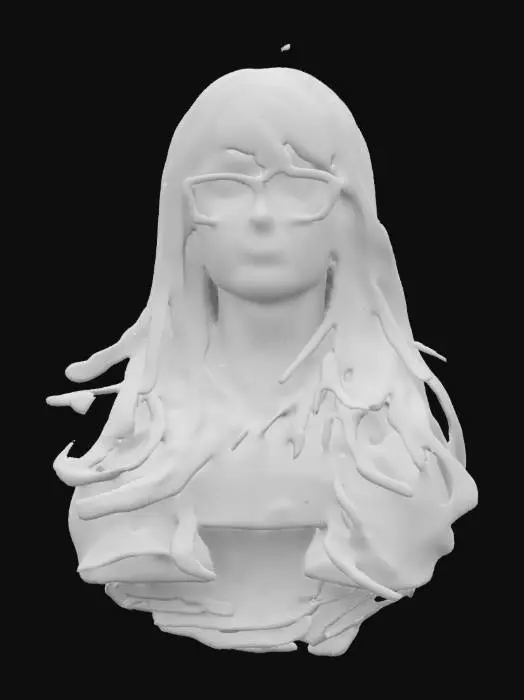 3D model for #valentine#,  beautiful college-age girl full body sad pouting face wearing hart shaped glasses 