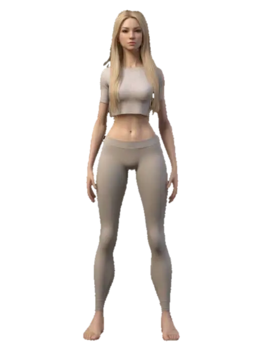 3D-модель A 3D model of a slim, tall female character in her early 20s, standing in a A-pose.… - 3dmodel, сгенерированная ИИ