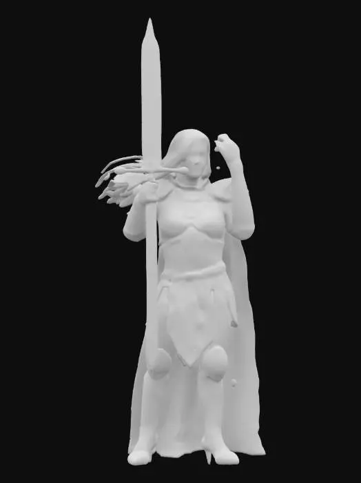 3D model for Beautiful powerful model of Joan of Arc highly detailed ultra-realistic 8k detailed great lighting shiny armor print ready, game ready, dramatic pose, #women#