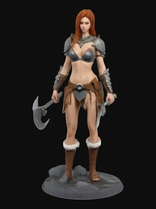 3D model for Warrior Maiden, #women#