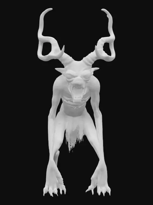 3D model for An extremely  detailed evil wendigo, Full Body, Ultra Realistic, Polished, #game figure#,  