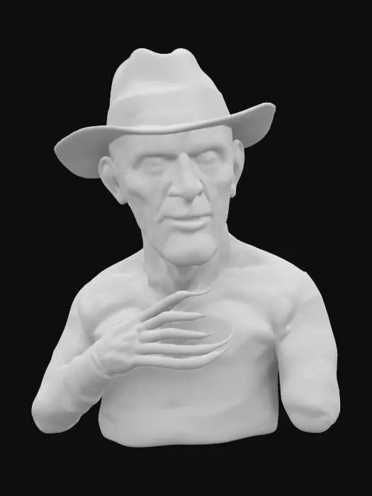 3D model for Freddy Kruger highly detailed bust  
